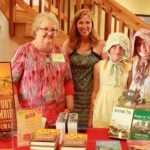 Candace signing books at Fort Abercrombie